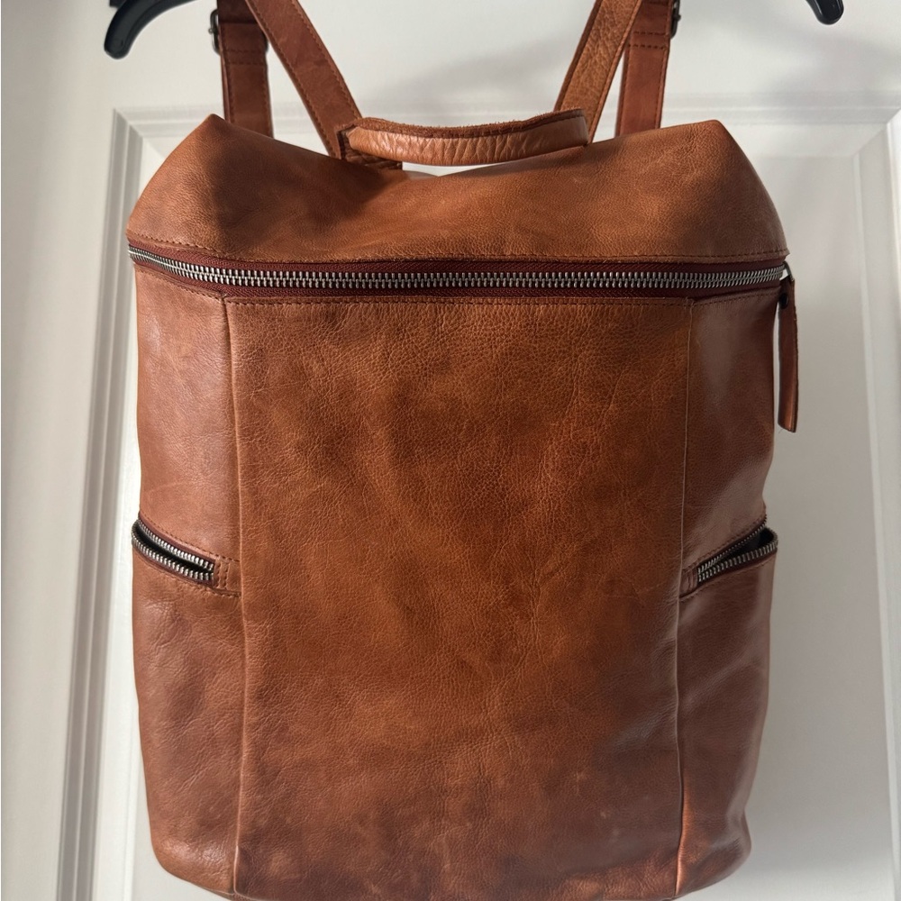 Vilenca Brown Leather Backpack